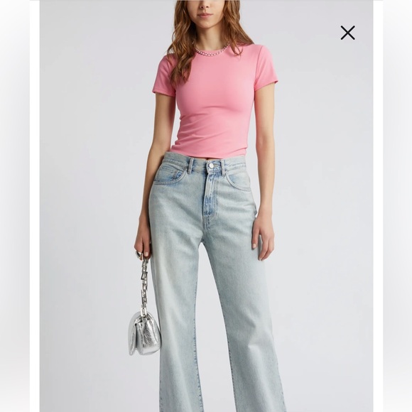 Open Edit Smooth Edit Short Sleeve Top - Picture 3 of 9